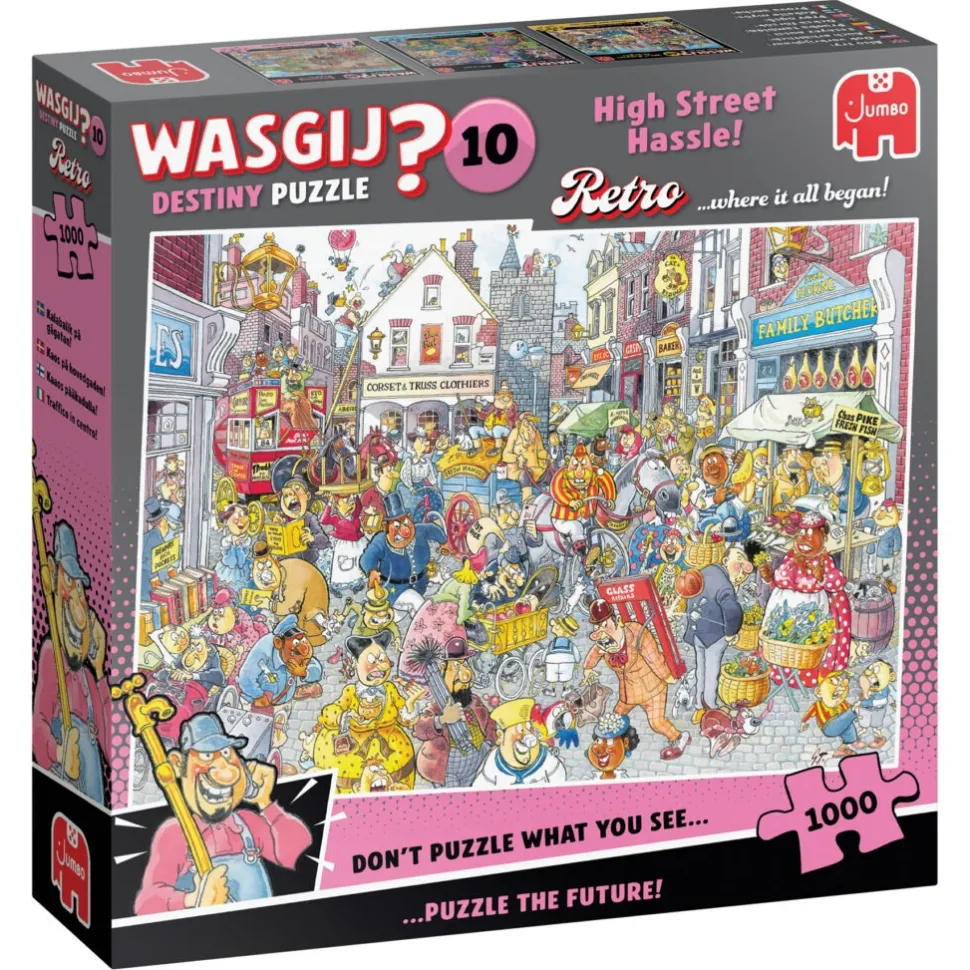 Jumbo - Legpuzzel - Wasgij Destiny Retro 10 - Chaos in de Winkelstraat! - 1000 stukjes
