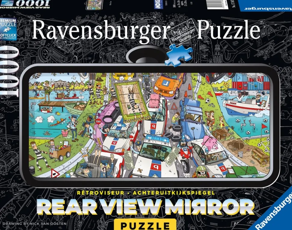 Ravensburger - Legpuzzel - Comic - Rear View Mirror Politie Achtervolging - 1000 stukjes