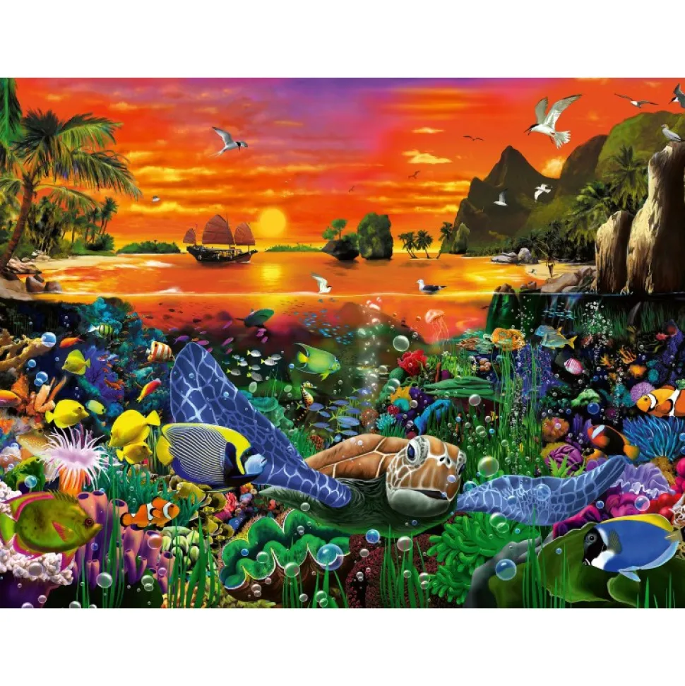 Ravensburger - Legpuzzel - Schildpad in het Rif - 500 stukjes