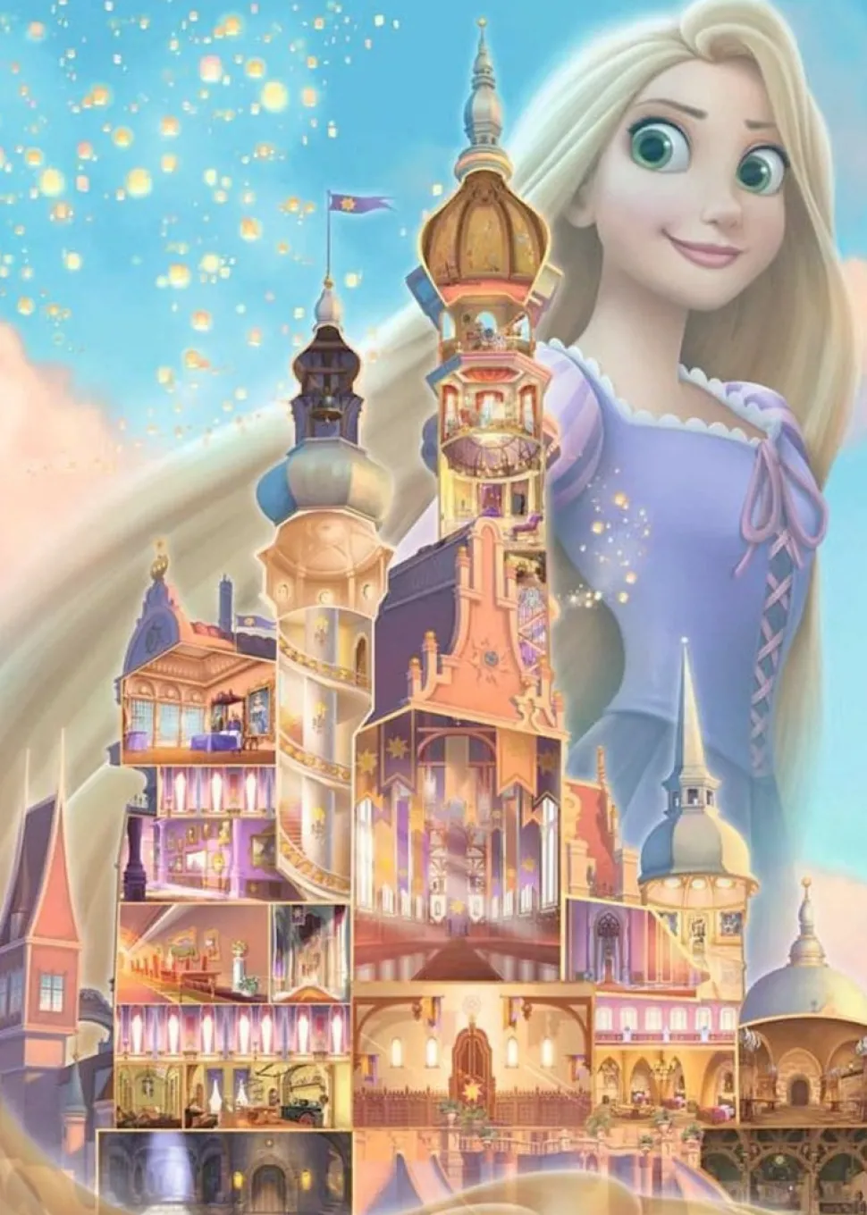 Ravensburger - Legpuzzel - Disney Castles:Rapunzel - 1000 stukjes