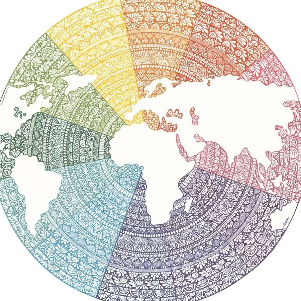 Ravensburger - Ronde Legpuzzel - Circle of Colors - Mandala - 500 stukjes