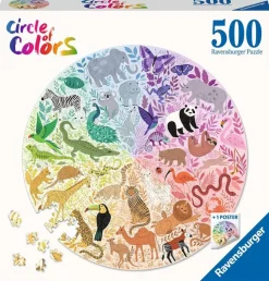 Ravensburger - Ronde Legpuzzel - Circle of Colors - Animals - 500 stukjes