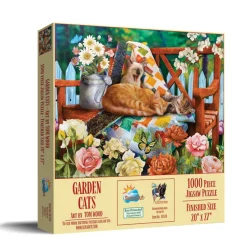 SunsOut - Legpuzzel - Tom Wood - Garden Cats - 1000 stukjes