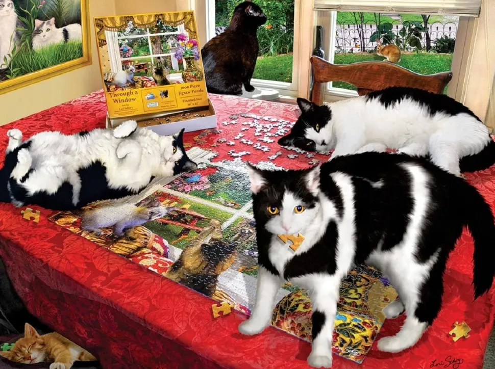SunsOut - Legpuzzel - Who Let The Cats Out - 1000 stukjes